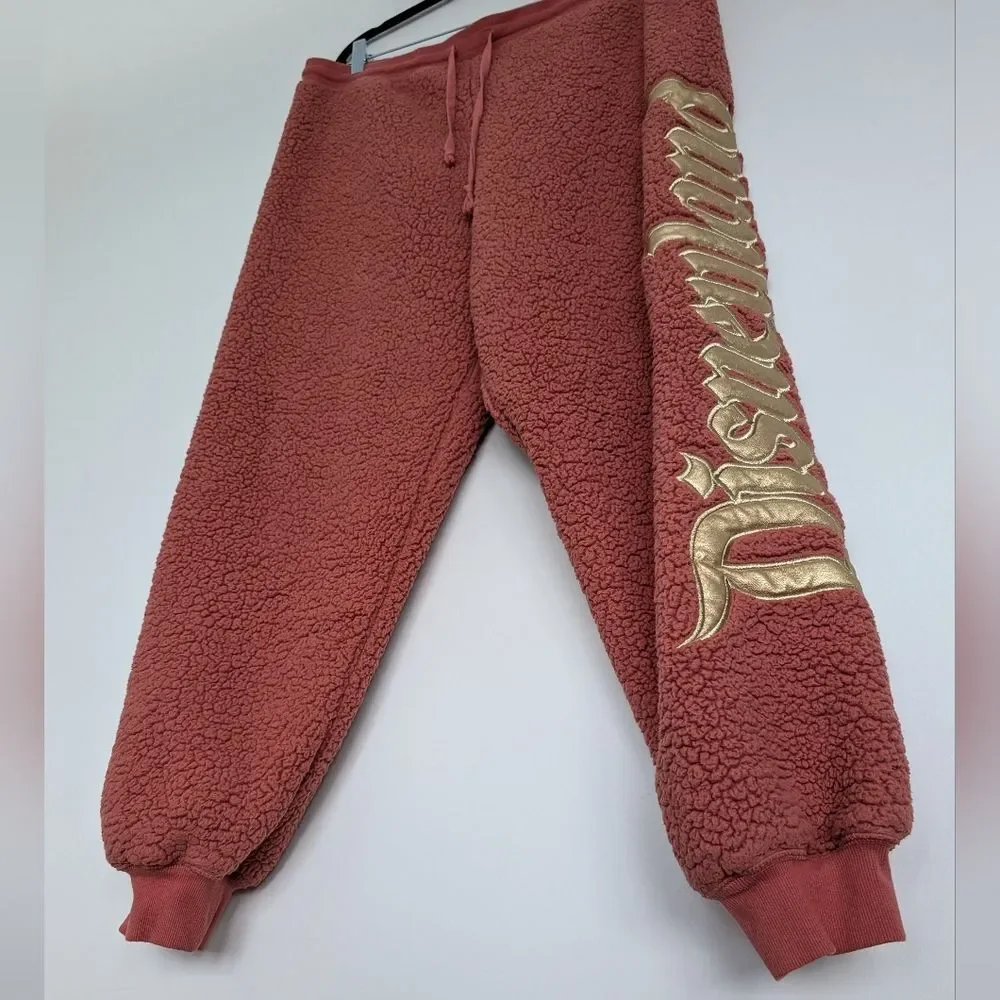 Disneyland Resort Spirit Jersey Sherpa Fleece Elastic Waist Sweatpants Sz XXL - Picture 2 of 16